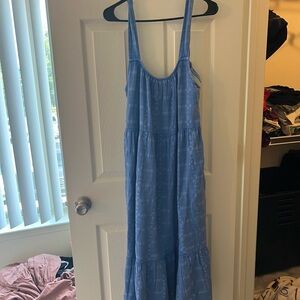 Wonderly Blue Sleeveless Maxi Dress